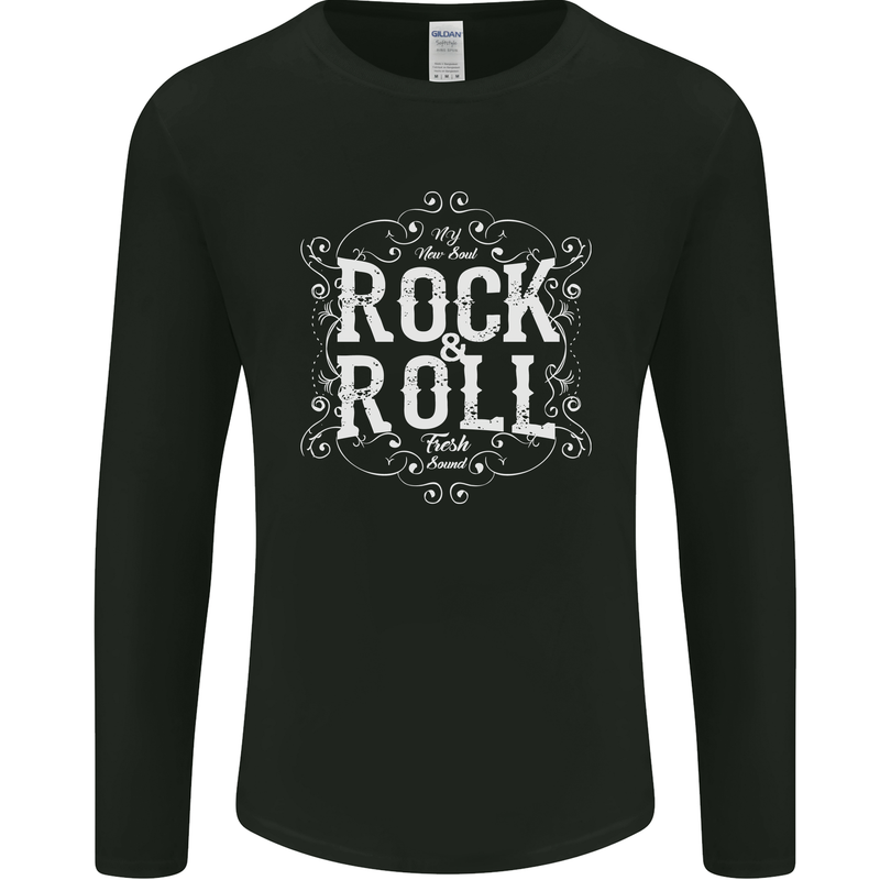 Rock n Roll Fresh Sound Mens Long Sleeve T-Shirt Black