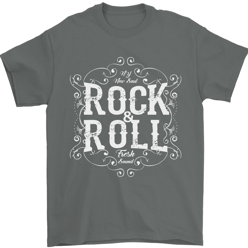 Rock n Roll Fresh Sound Mens T-Shirt 100% Cotton Charcoal