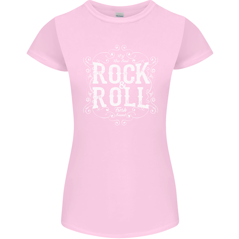 Rock n Roll Fresh Sound Womens Petite Cut T-Shirt Light Pink