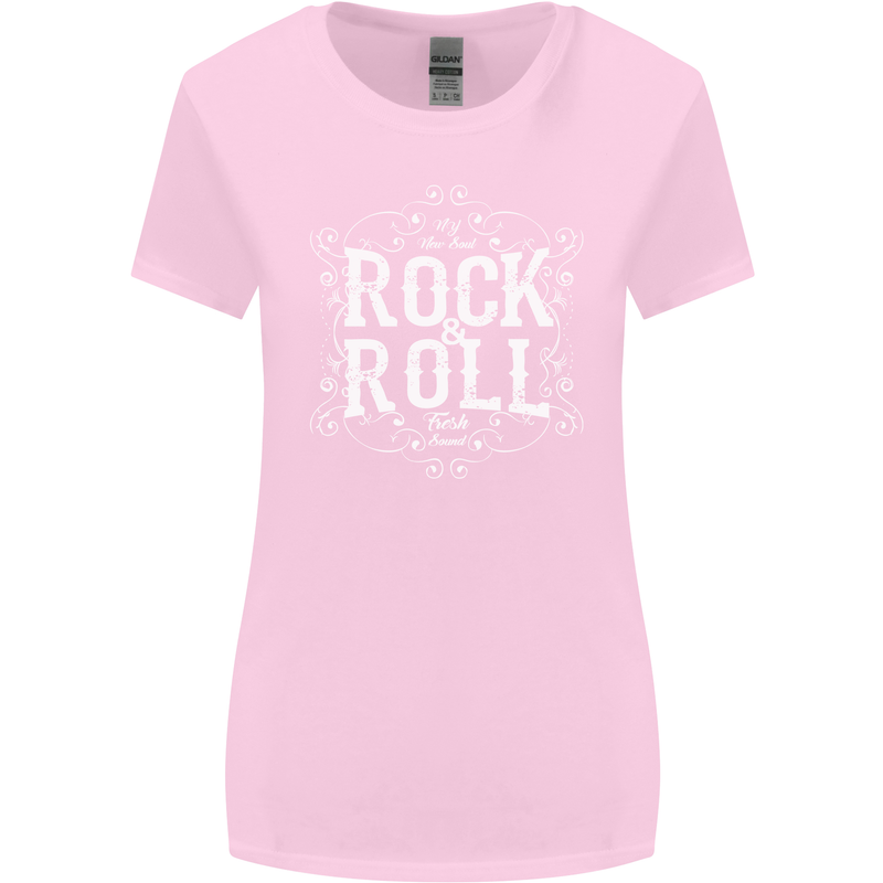 Rock n Roll Fresh Sound Womens Wider Cut T-Shirt Light Pink