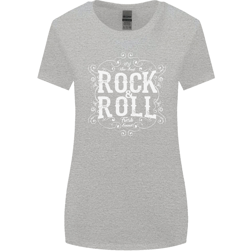 Rock n Roll Fresh Sound Womens Wider Cut T-Shirt Sports Grey