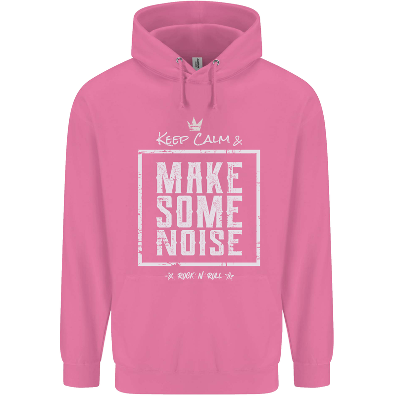 Rock n Roll Keep Calm & Make Some Noise Childrens Kids Hoodie Azalea