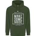 Rock n Roll Keep Calm & Make Some Noise Childrens Kids Hoodie Forest Green