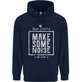 Rock n Roll Keep Calm & Make Some Noise Childrens Kids Hoodie Navy Blue