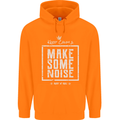 Rock n Roll Keep Calm & Make Some Noise Childrens Kids Hoodie Orange