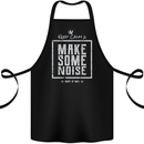 Rock n Roll Keep Calm & Make Some Noise Cotton Apron 100% Organic Black