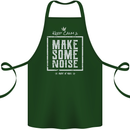 Rock n Roll Keep Calm & Make Some Noise Cotton Apron 100% Organic Forest Green