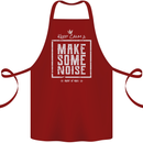Rock n Roll Keep Calm & Make Some Noise Cotton Apron 100% Organic Maroon