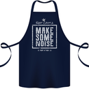 Rock n Roll Keep Calm & Make Some Noise Cotton Apron 100% Organic Navy Blue