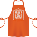 Rock n Roll Keep Calm & Make Some Noise Cotton Apron 100% Organic Orange