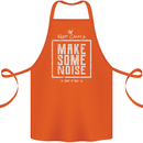 Rock n Roll Keep Calm & Make Some Noise Cotton Apron 100% Organic Orange