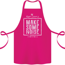 Rock n Roll Keep Calm & Make Some Noise Cotton Apron 100% Organic Pink