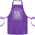 Rock n Roll Keep Calm & Make Some Noise Cotton Apron 100% Organic Purple