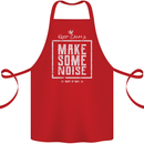 Rock n Roll Keep Calm & Make Some Noise Cotton Apron 100% Organic Red