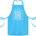 Rock n Roll Keep Calm & Make Some Noise Cotton Apron 100% Organic Turquoise