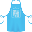 Rock n Roll Keep Calm & Make Some Noise Cotton Apron 100% Organic Turquoise