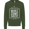 Rock n Roll Keep Calm & Make Some Noise Kids Sweatshirt Jumper Forest Green