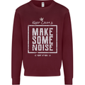 Rock n Roll Keep Calm & Make Some Noise Kids Sweatshirt Jumper Maroon