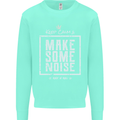 Rock n Roll Keep Calm & Make Some Noise Kids Sweatshirt Jumper Peppermint