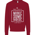 Rock n Roll Keep Calm & Make Some Noise Kids Sweatshirt Jumper Red