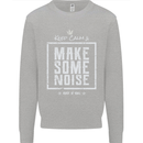 Rock n Roll Keep Calm & Make Some Noise Kids Sweatshirt Jumper Sports Grey