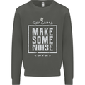 Rock n Roll Keep Calm & Make Some Noise Kids Sweatshirt Jumper Storm Grey