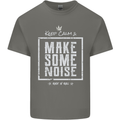 Rock n Roll Keep Calm & Make Some Noise Kids T-Shirt Childrens Charcoal