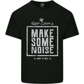 Rock n Roll Keep Calm & Make Some Noise Mens Cotton T-Shirt Tee Top Black