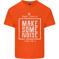 Rock n Roll Keep Calm & Make Some Noise Mens Cotton T-Shirt Tee Top Orange