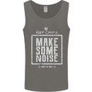 Rock n Roll Keep Calm & Make Some Noise Mens Vest Tank Top Charcoal