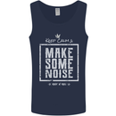 Rock n Roll Keep Calm & Make Some Noise Mens Vest Tank Top Navy Blue