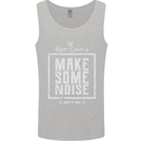 Rock n Roll Keep Calm & Make Some Noise Mens Vest Tank Top Sports Grey