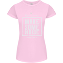 Rock n Roll Keep Calm & Make Some Noise Womens Petite Cut T-Shirt Light Pink