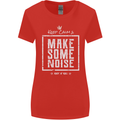 Rock n Roll Keep Calm & Make Some Noise Womens Wider Cut T-Shirt Red