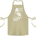 Rock n Roll Live Music Skull Guitar Cotton Apron 100% Organic Khaki