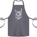 Rock n Roll Music Salute Skull Biker Gothic Cotton Apron 100% Organic Steel
