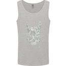 Rock n Roll Music Salute Skull Biker Gothic Mens Vest Tank Top Sports Grey