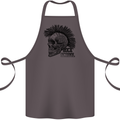 Rock n Roll Music School Skull Guitar Cotton Apron 100% Organic Dark Grey