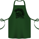 Rock n Roll Music School Skull Guitar Cotton Apron 100% Organic Forest Green