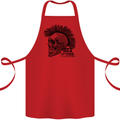 Rock n Roll Music School Skull Guitar Cotton Apron 100% Organic Red