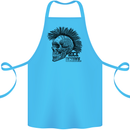 Rock n Roll Music School Skull Guitar Cotton Apron 100% Organic Turquoise