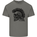 Rock n Roll Music School Skull Guitar Mens Cotton T-Shirt Tee Top Charcoal