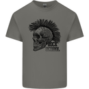 Rock n Roll Music School Skull Guitar Mens Cotton T-Shirt Tee Top Charcoal