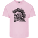 Rock n Roll Music School Skull Guitar Mens Cotton T-Shirt Tee Top Light Pink