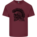 Rock n Roll Music School Skull Guitar Mens Cotton T-Shirt Tee Top Maroon