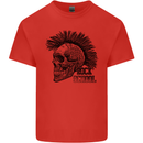 Rock n Roll Music School Skull Guitar Mens Cotton T-Shirt Tee Top Red