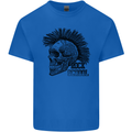 Rock n Roll Music School Skull Guitar Mens Cotton T-Shirt Tee Top Royal Blue