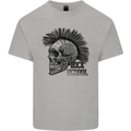 Rock n Roll Music School Skull Guitar Mens Cotton T-Shirt Tee Top Sports Grey