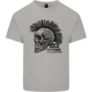 Rock n Roll Music School Skull Guitar Mens Cotton T-Shirt Tee Top Sports Grey
