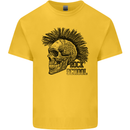 Rock n Roll Music School Skull Guitar Mens Cotton T-Shirt Tee Top Yellow